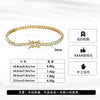 Wholesale S925 Sterling Silver Geometric Tennis Chain Bracelet Electroplated Hiphop Square Unisex Women