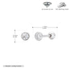 Wholesale S925 Sterling Silver Geometric Threaded Earrings Electroplated For Women