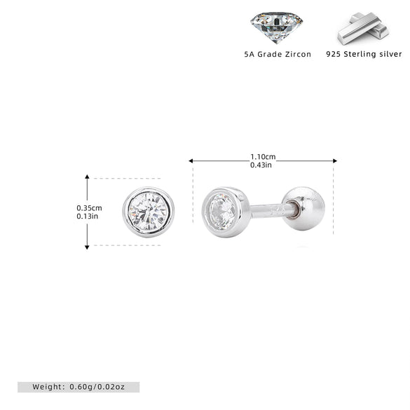 Wholesale S925 Sterling Silver Geometric Threaded Earrings Electroplated For Women