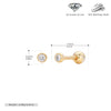 Wholesale S925 Sterling Silver Geometric Threaded Earrings Electroplated For Women