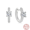 Wholesale S925 Sterling Silver Geometric Three Petal Flower Horse Eye Diamond Earrings With Electroplating For Women