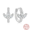 Wholesale S925 Sterling Silver Geometric Three Petal Flower Horse Eye Diamond Earrings With Electroplating For Women