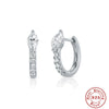 Wholesale S925 Sterling Silver Geometric Three Petal Flower Horse Eye Diamond Earrings With Electroplating For Women