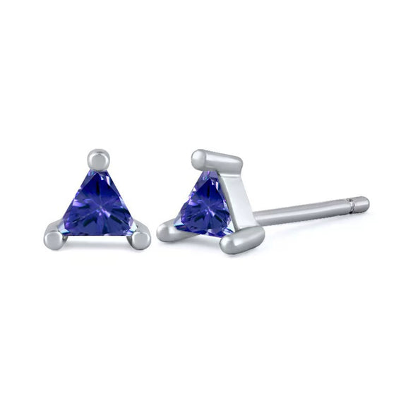 Wholesale S925 Sterling Silver Geometric Triangle Earrings With Diamond Design For Women