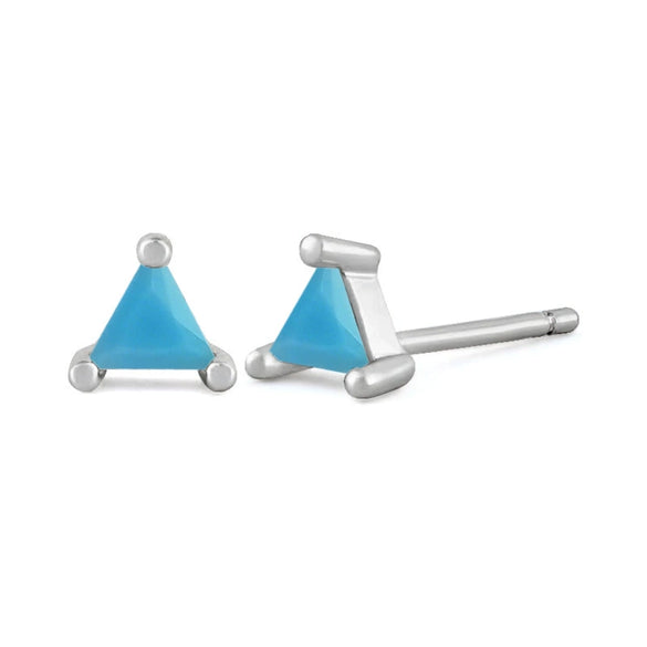 Wholesale S925 Sterling Silver Geometric Triangle Earrings With Diamond Design For Women