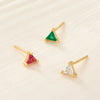 Wholesale S925 Sterling Silver Geometric Triangle Earrings With Diamond Design For Women