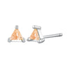 Wholesale S925 Sterling Silver Geometric Triangle Earrings With Diamond Design For Women