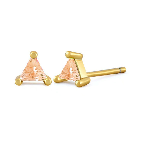 Wholesale S925 Sterling Silver Geometric Triangle Earrings With Diamond Design For Women