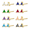 Wholesale S925 Sterling Silver Geometric Triangle Earrings With Diamond Design For Women