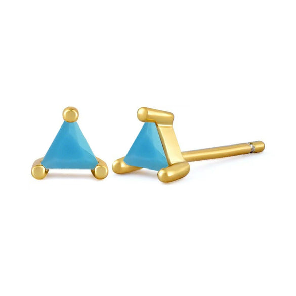 Wholesale S925 Sterling Silver Geometric Triangle Earrings With Diamond Design For Women