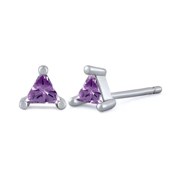 Wholesale S925 Sterling Silver Geometric Triangle Earrings With Diamond Design For Women
