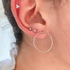 Wholesale S925 Sterling Silver Geometric Triangle Piercing Thread Earrings For Women With Environmental Protection Electroplating