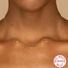Wholesale S925 Sterling Silver Geometric Triple Diamond Stacked Ochain Clavicle Necklace With Electroplating For Women