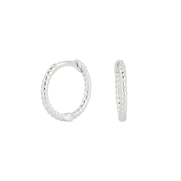 Wholesale S925 Sterling Silver Geometric Twist Circle Electroplated Women's Earrings