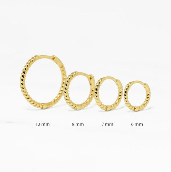 Wholesale S925 Sterling Silver Geometric Twist Trendy Ear Buckle Ring Circle Gold Plated Ear Studs For Women