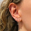 Wholesale S925 Sterling Silver Geometric Twist Trendy Ear Buckle Ring Circle Gold Plated Ear Studs For Women