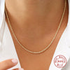 Wholesale S925 Sterling Silver Geometric Twist Woven Clavicle Necklace With Electroplating For Women