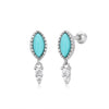 Wholesale S925 Sterling Silver Geometric Twisted Bead Earrings With Zirconium Inlaid And Electroplating For Women