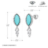 Wholesale S925 Sterling Silver Geometric Twisted Bead Earrings With Zirconium Inlaid And Electroplating For Women
