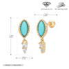 Wholesale S925 Sterling Silver Geometric Twisted Bead Earrings With Zirconium Inlaid And Electroplating For Women
