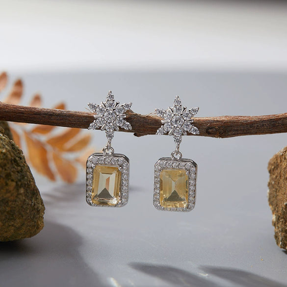 Wholesale S925 Sterling Silver Geometric U Shape Light Luxury Style Earrings Set With Gems