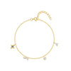 Wholesale S925 Sterling Silver Geometric Water Drop Bow Pendant Bracelet With Real Gold Plating Electroplating For Women Light Luxury Elegant Jewelry