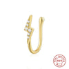 Wholesale S925 Sterling Silver Geometric Water Drop Lightning Diamond Nose Ring With Electroplating For Women
