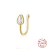 Wholesale S925 Sterling Silver Geometric Water Drop Lightning Diamond Nose Ring With Electroplating For Women
