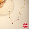 Wholesale S925 Sterling Silver Geometric Water Drop Zircon Diamond Pendant Clavicle Chain With Electroplating For Women