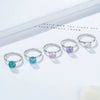 Wholesale S925 Sterling Silver Geometric Wavy Flower Pattern Fourprong Fireworks Cut Zircon Ring For Women