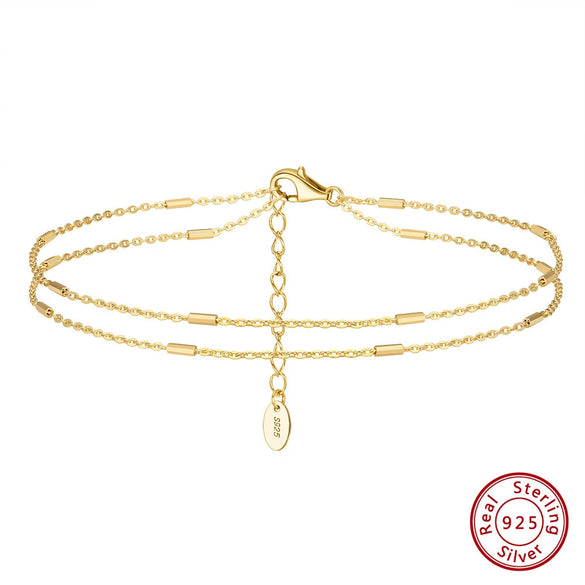 Wholesale S925 Sterling Silver Geometric Women's Anklet