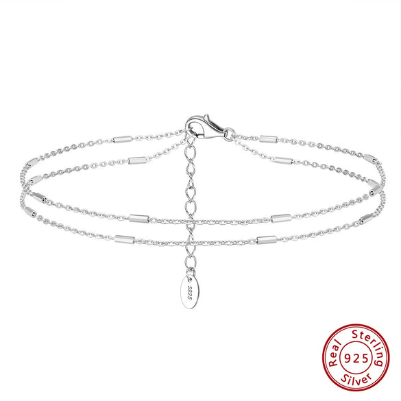 Wholesale S925 Sterling Silver Geometric Women's Anklet
