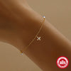 Wholesale S925 Sterling Silver Geometric Women's Bracelet With Diamond Pearl Electroplated