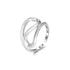 Wholesale S925 Sterling Silver Geometric Woven Twist Women's Open Ring Stacking Style