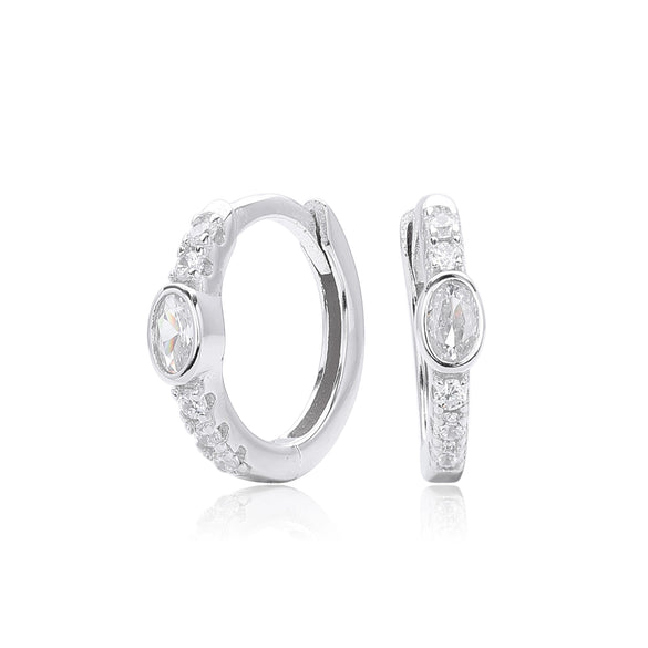 Wholesale S925 Sterling Silver Geometric Zircon Earrings Light Luxury Electroplated Jewelry For Women