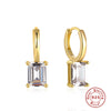 Wholesale S925 Sterling Silver Geometric Zircon Earrings With Electroplating Treatment For Women