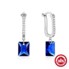 Wholesale S925 Sterling Silver Geometric Zircon Earrings With Electroplating Treatment For Women