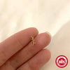 Wholesale S925 Sterling Silver Geometric Zirconia Inlaid Pierced Ear Bone Earrings For Women