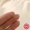 Wholesale S925 Sterling Silver Geometric Zirconia Inlaid Pierced Ear Bone Earrings For Women