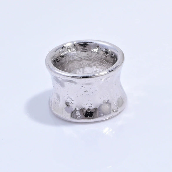 Wholesale S925 Sterling Silver Glossy Barrel Beads With Trumpet Pattern For Diy Bracelet Necklace Accessories Electroplating Process