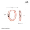 Wholesale S925 Sterling Silver Glossy Geometric Plain Hoop Earrings With Electroplating For Women