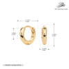 Wholesale S925 Sterling Silver Glossy Geometric Plain Hoop Earrings With Electroplating For Women