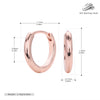 Wholesale S925 Sterling Silver Glossy Geometric Plain Hoop Earrings With Electroplating For Women