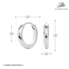 Wholesale S925 Sterling Silver Glossy Geometric Plain Hoop Earrings With Electroplating For Women