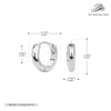 Wholesale S925 Sterling Silver Glossy Geometric Plain Hoop Earrings With Electroplating For Women