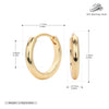 Wholesale S925 Sterling Silver Glossy Geometric Plain Hoop Earrings With Electroplating For Women