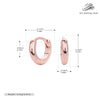 Wholesale S925 Sterling Silver Glossy Geometric Plain Hoop Earrings With Electroplating For Women