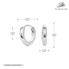 Wholesale S925 Sterling Silver Glossy Geometric Plain Hoop Earrings With Electroplating For Women