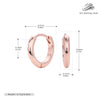 Wholesale S925 Sterling Silver Glossy Geometric Plain Hoop Earrings With Electroplating For Women