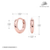 Wholesale S925 Sterling Silver Glossy Geometric Plain Hoop Earrings With Electroplating For Women